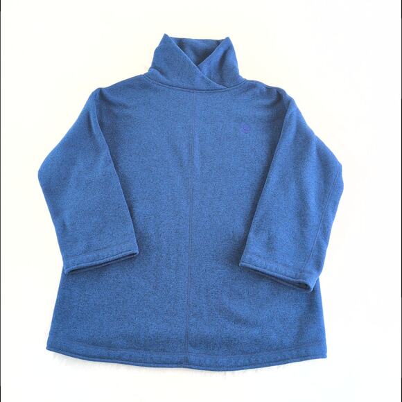 STIO Fleece Funnel Neck Pullover 3/4 Sleeves Women's XL Blue - Picture 1 of 9